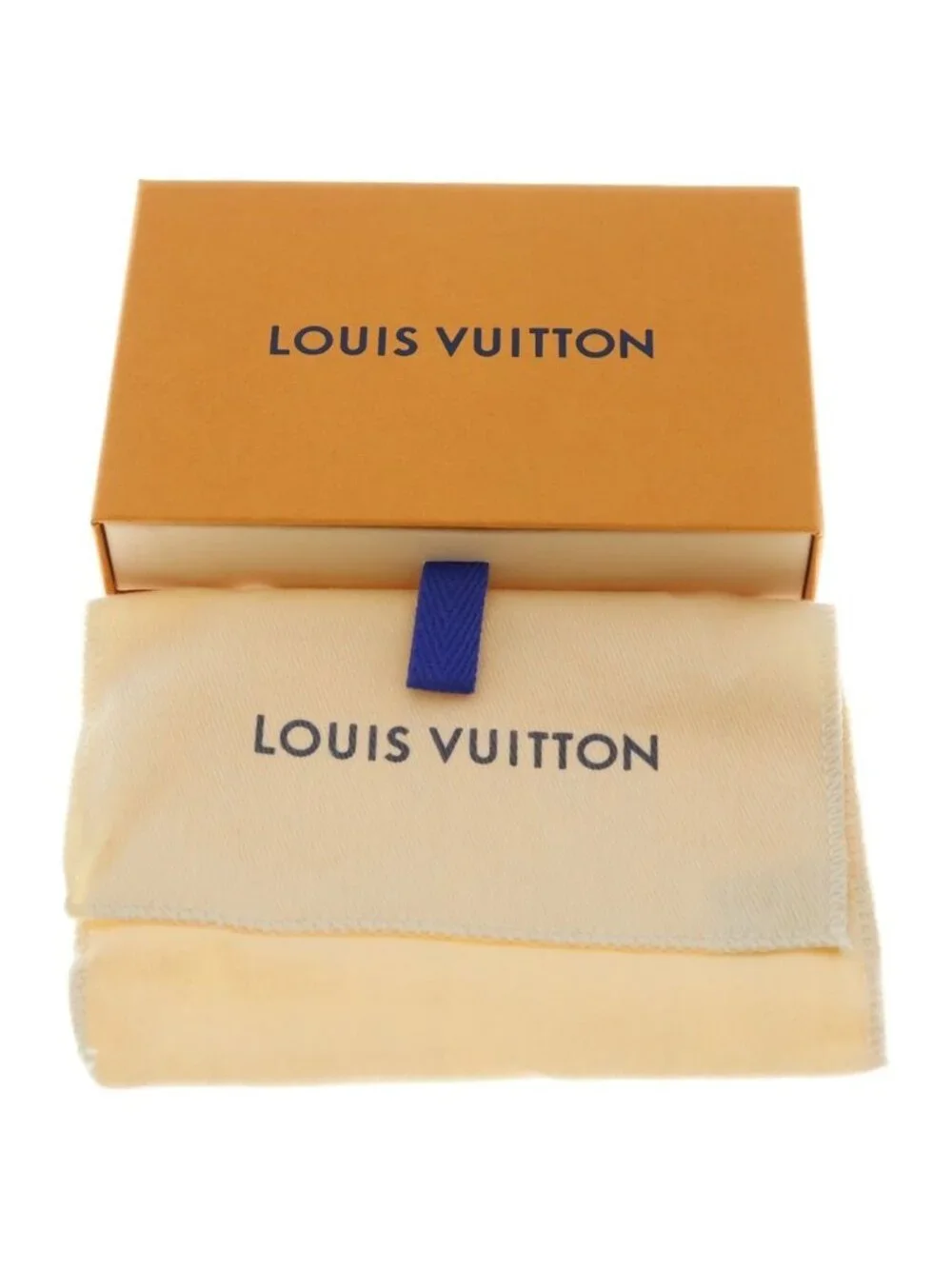 Louis Vuitton Empreinte Pochette Cles Charm Coin Purse Case Pouch Metallic Navy